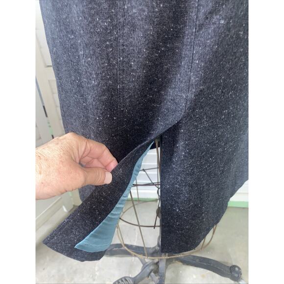 Women’s Zanella Charcoal Gray Tweed Wool Midi Skirt Size 6 Lined Made In Italy - Picture 5 of 9